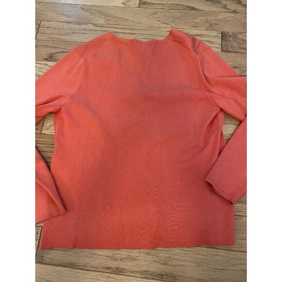 Charter Club, women's orange button front silk blend cardigan size PL - Picture 5 of 8